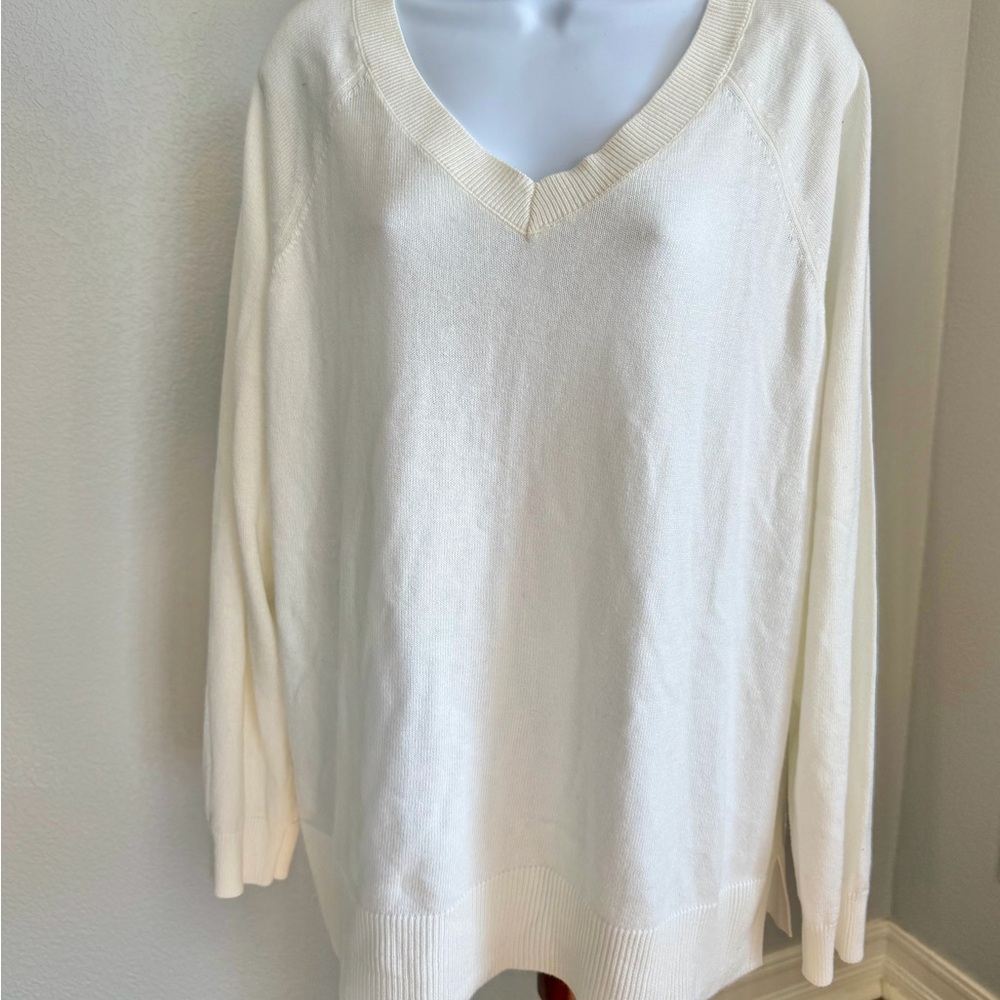 Lucky Brand Cream V-Neck Sweater